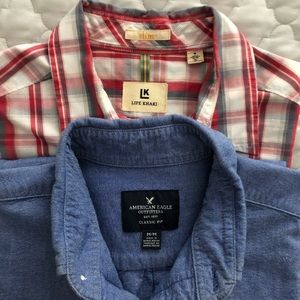 Life Khaki & AEO Casual Button Down Men’s Medium